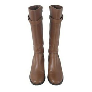 Coach Tan Leather Heeled Boots